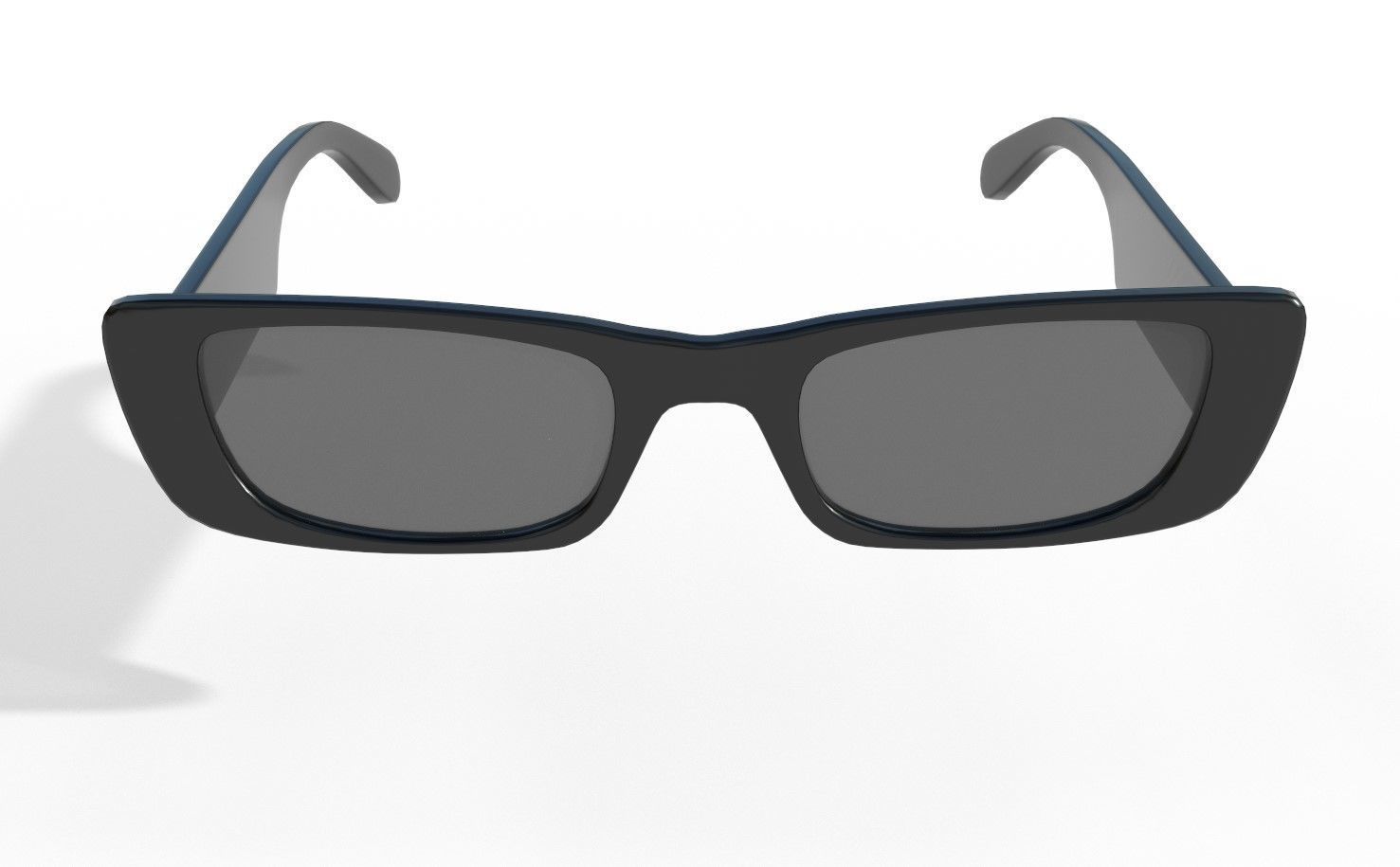 Gucci Rectangular Sunglasses 3 Low-poly 3D model_6