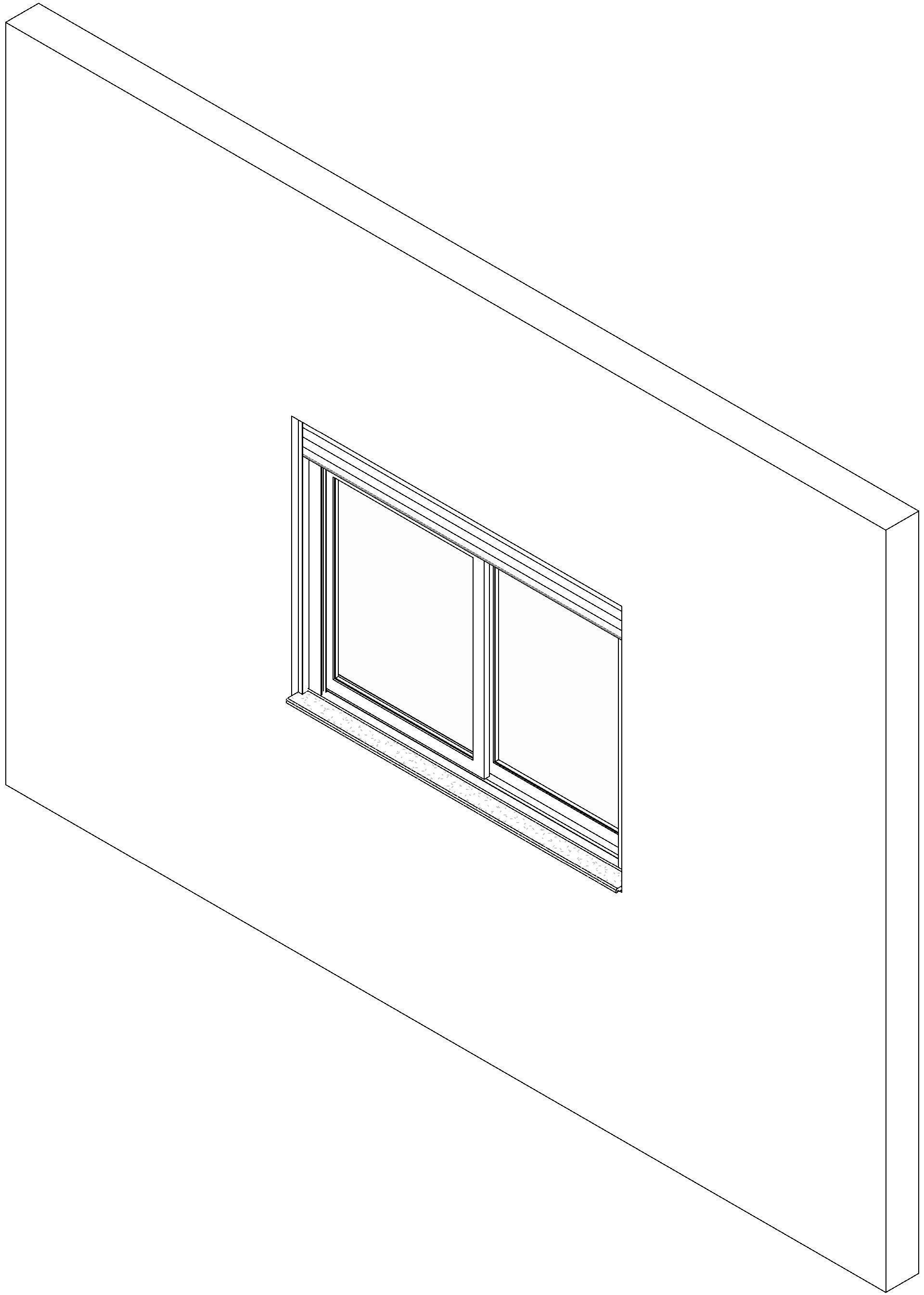 slide windows aluminium alcoa 2fp 3D model CGTrader