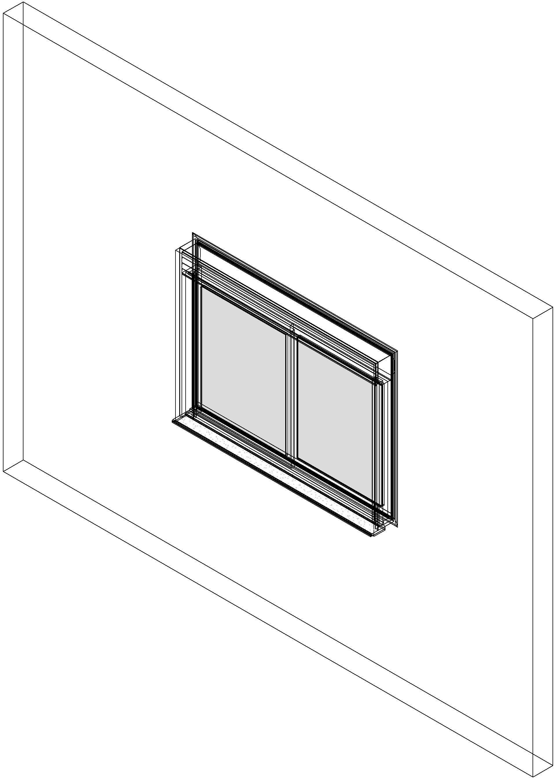 slide windows aluminium alcoa 2fp 3D model CGTrader