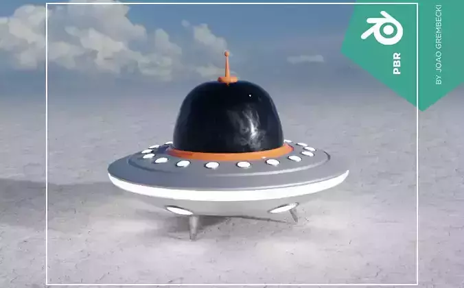 UFO Flying Saucer Low-poly 3D model