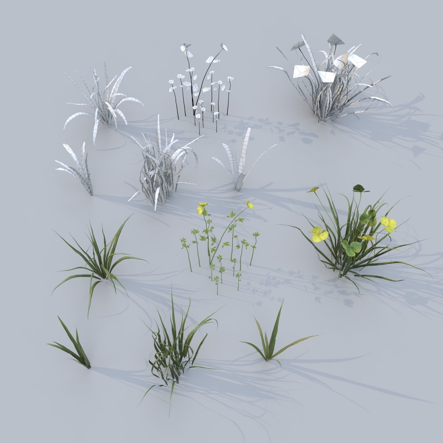 grass for landscape 10 with corona scatter 3D model_4