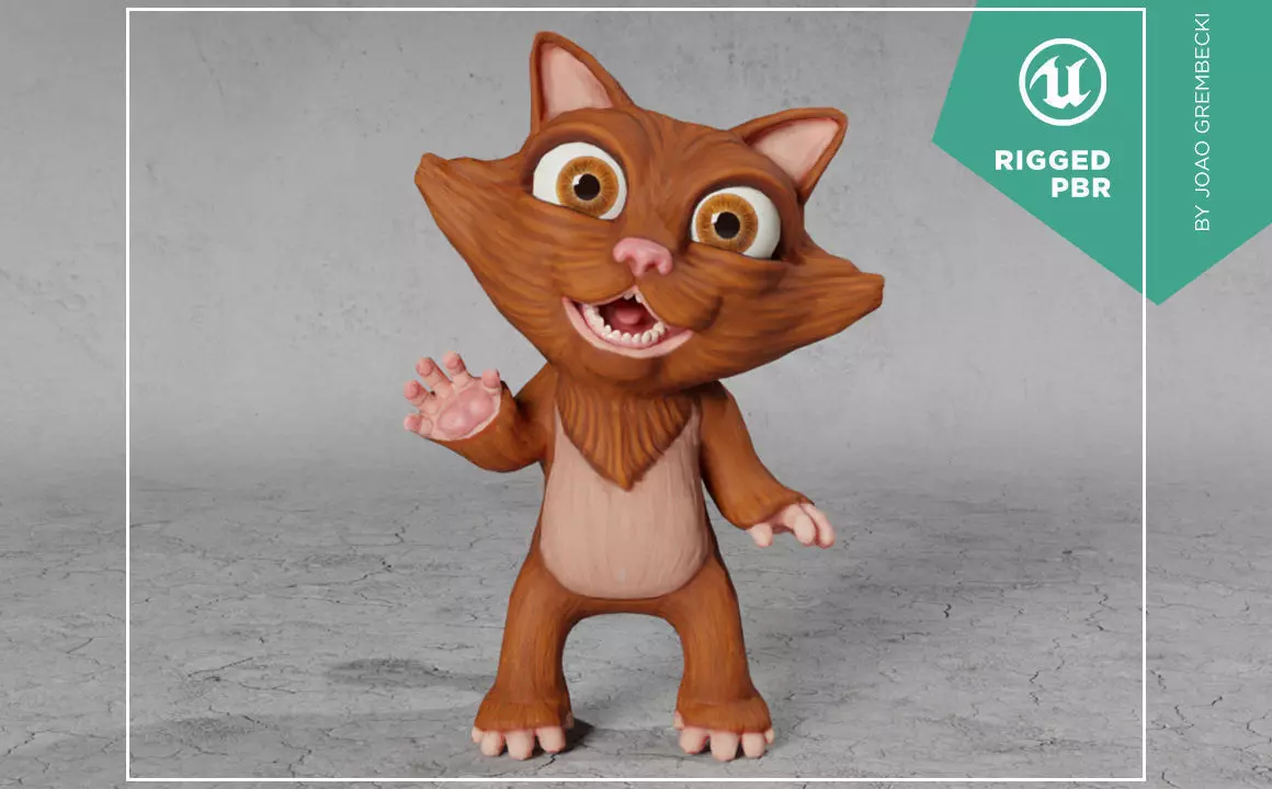 Furry Pet Low-poly 3D model