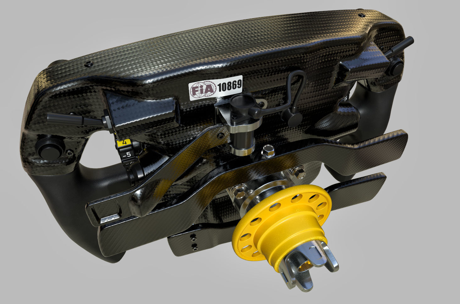 F1 Ferrari Steering wheel Low-poly 3D model_6