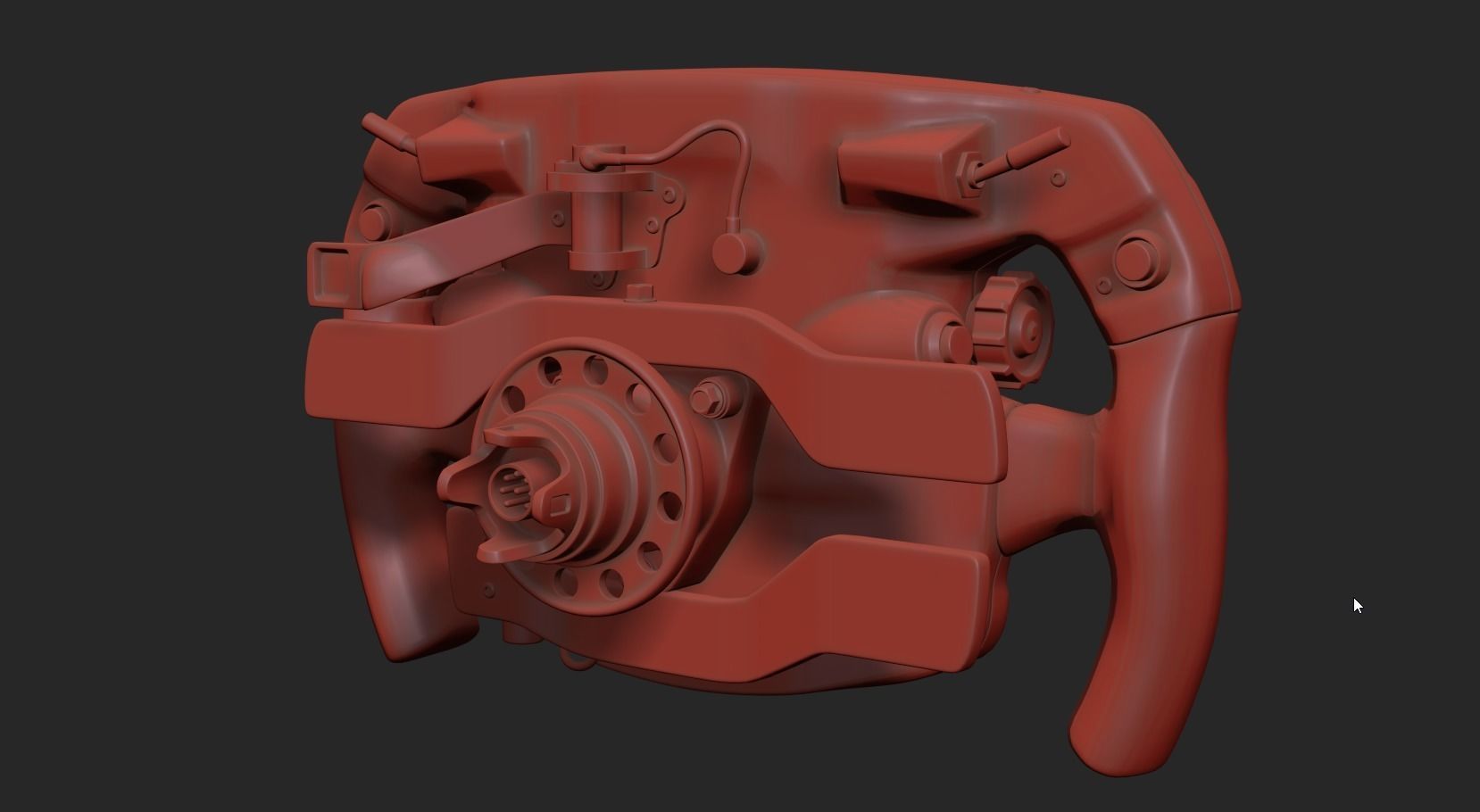 F1 Ferrari Steering wheel Low-poly 3D model_9