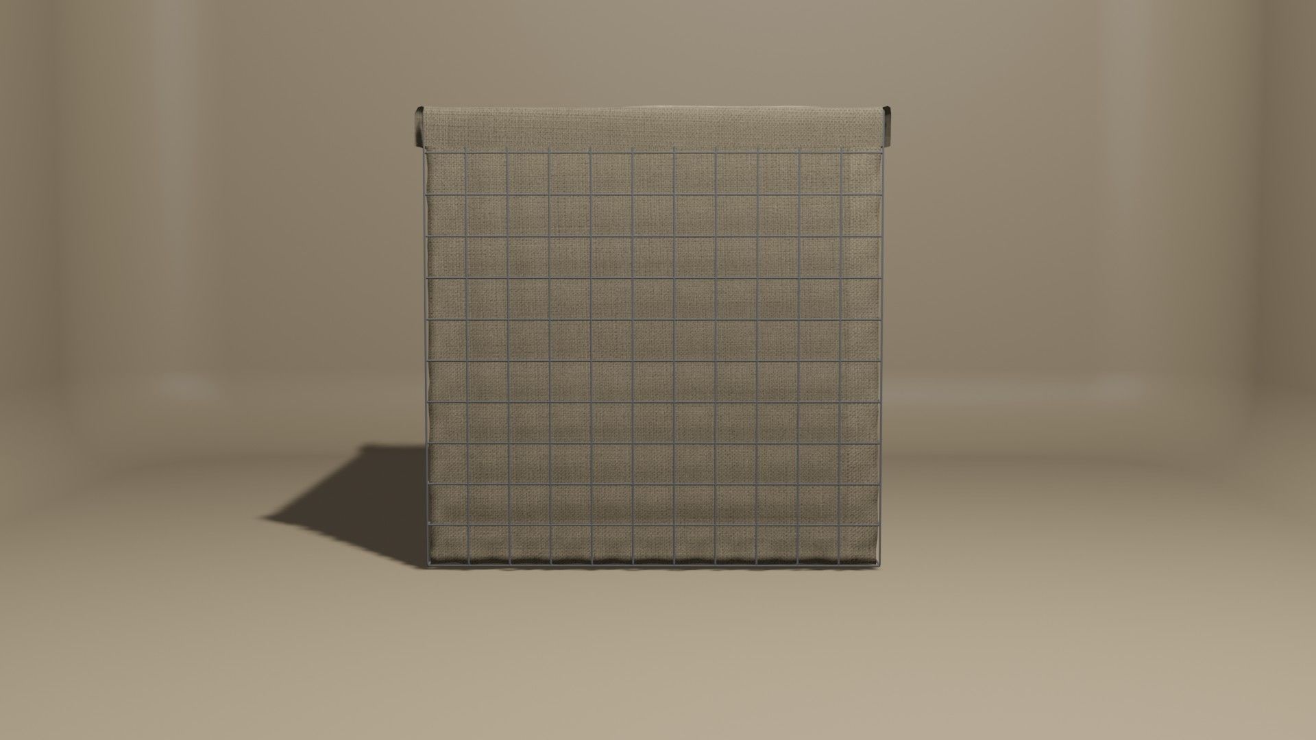 Hesco Bastion Sand Wall Barrier 3D model_1