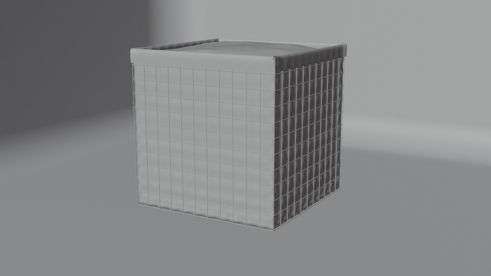 Hesco Bastion Sand Wall Barrier 3D model_3