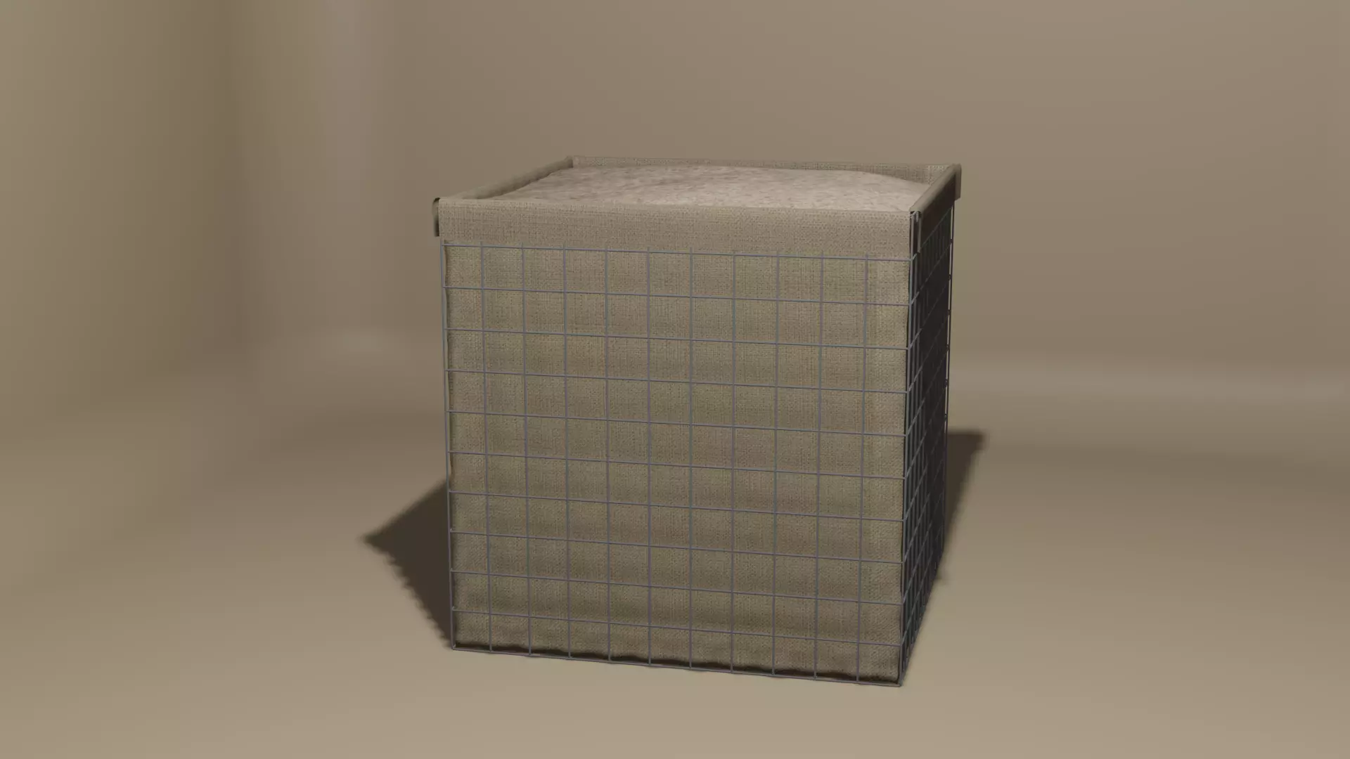 Hesco Bastion Sand Wall Barrier 3D model_0