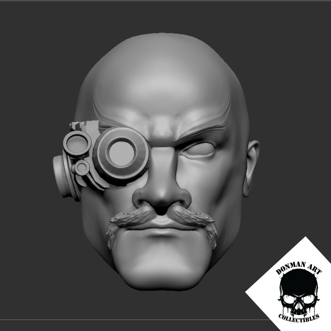 The Doc Head for 6 inch action figures 3D print model_4