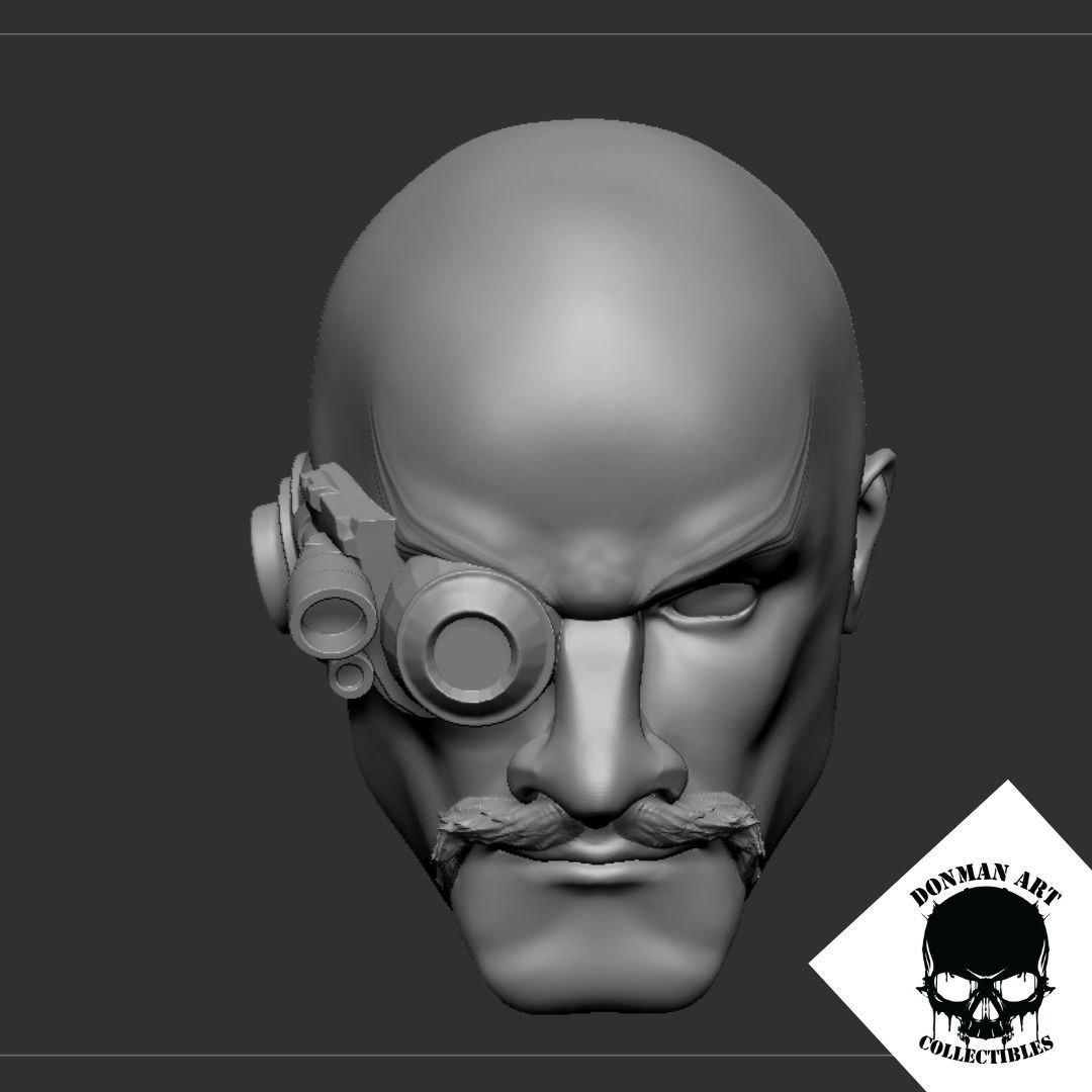 The Doc Head for 6 inch action figures 3D print model_5