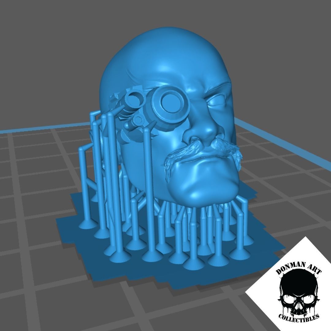 The Doc Head for 6 inch action figures 3D print model_11