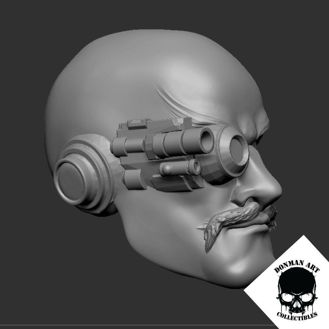 The Doc Head for 6 inch action figures 3D print model_20