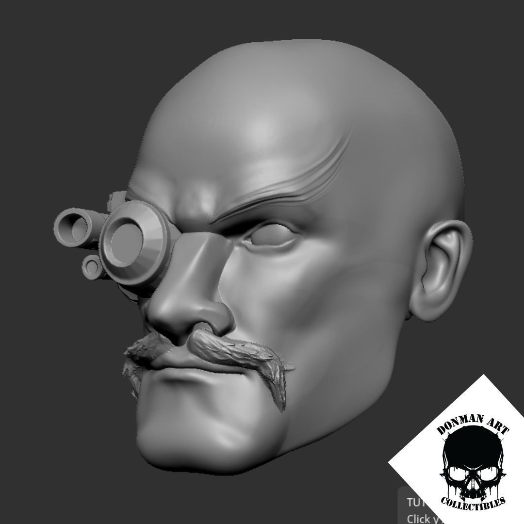 The Doc Head for 6 inch action figures 3D print model_14