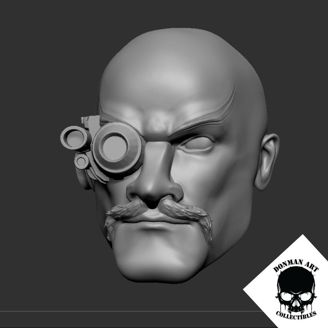 The Doc Head for 6 inch action figures 3D print model_12