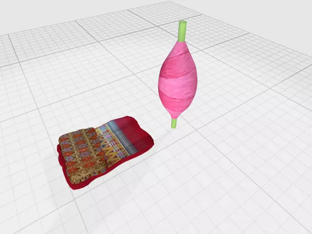 Thread and cloth Free 3D model