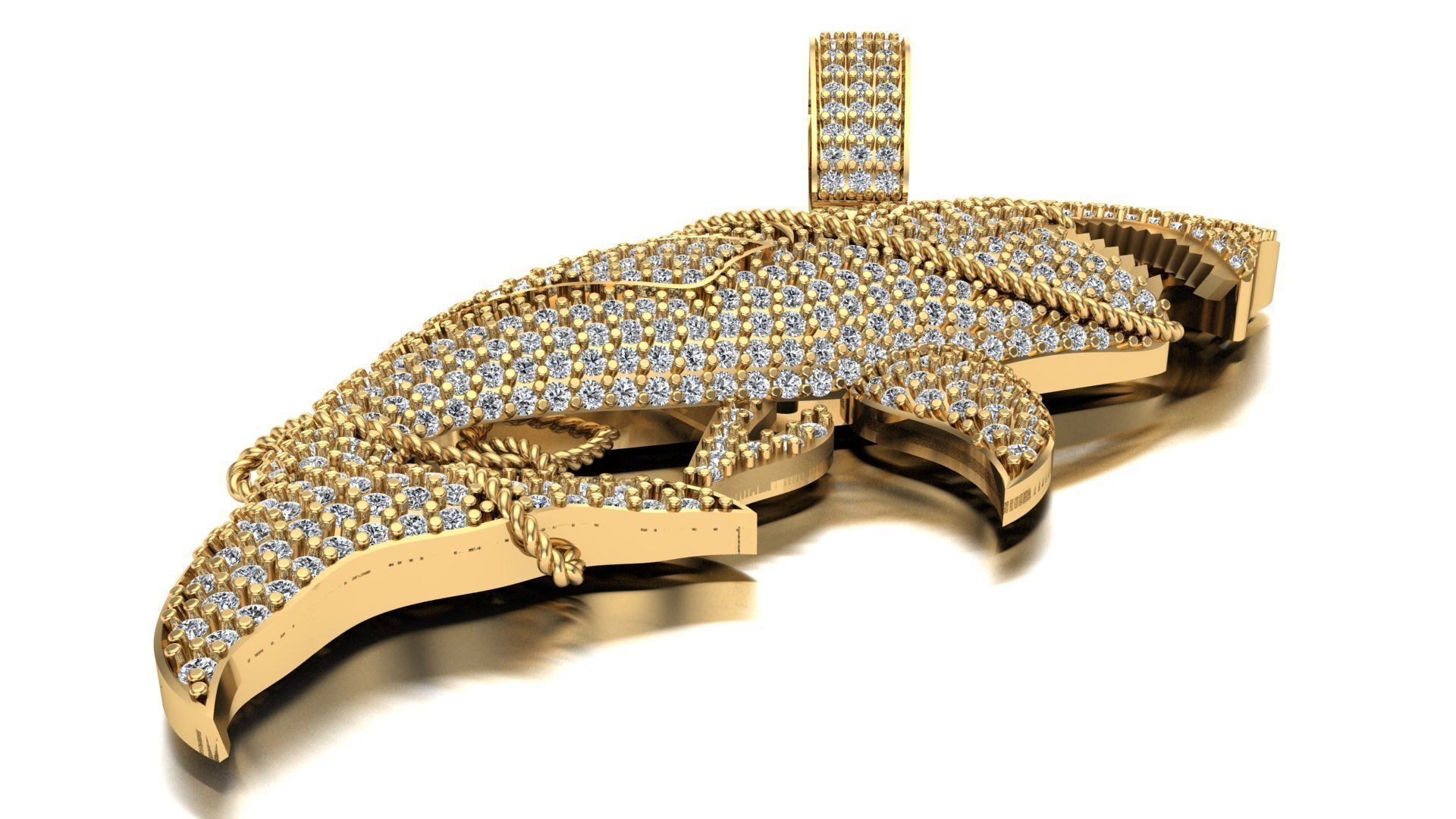 Shark pendant 3D print model 3D print model_10