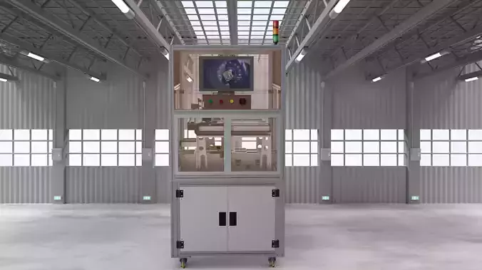 Double station CCD detection machine 3D model