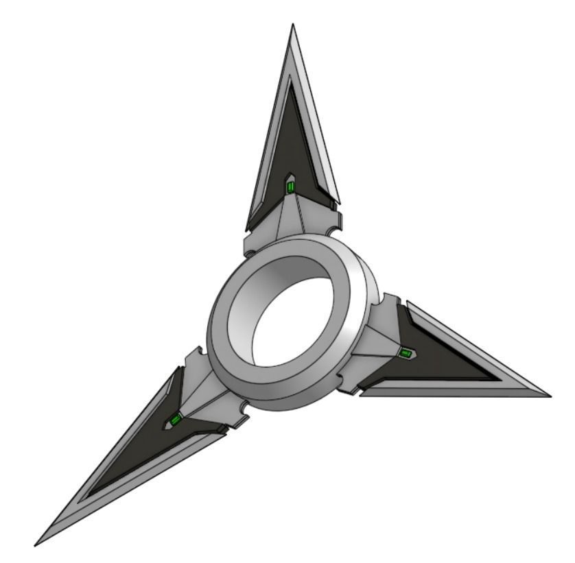 Genji Shuriken Overwatch 3D print model_3