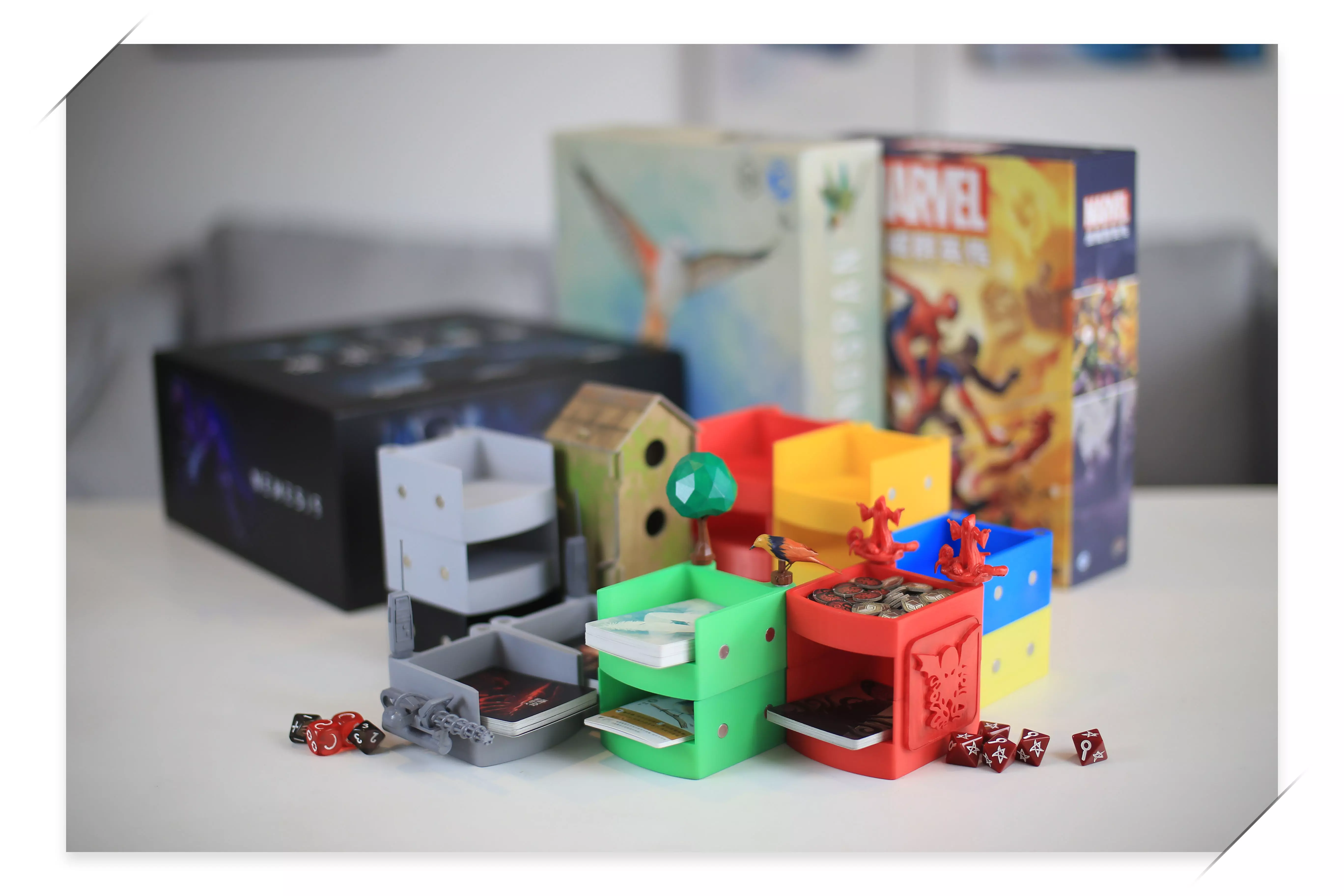 MagHolder box of toys and games on table Free 3D print model