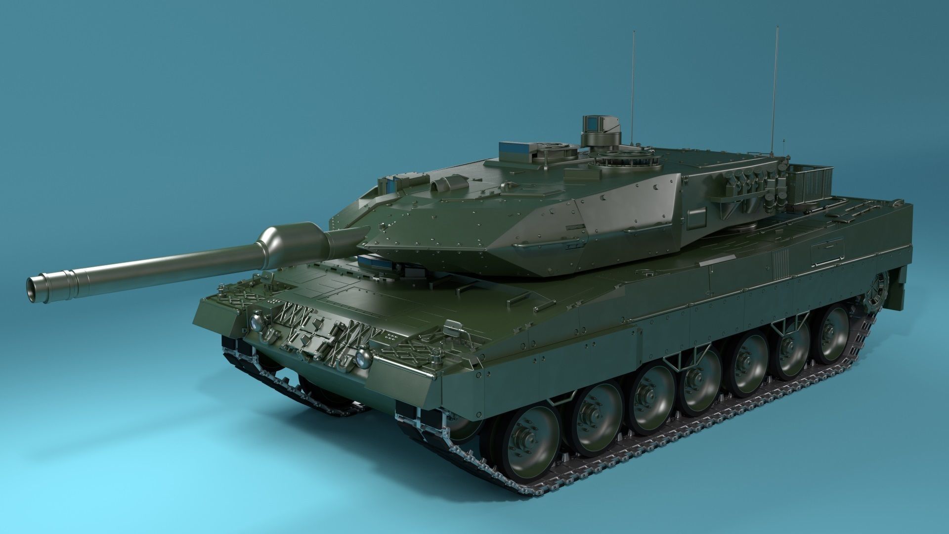 Leopard A2 Tank 3D model_2