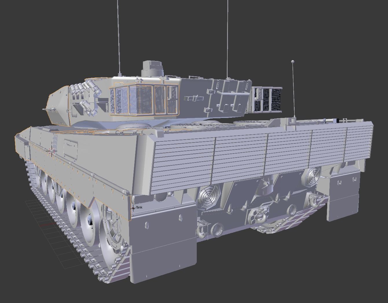 Leopard A2 Tank 3D model_3