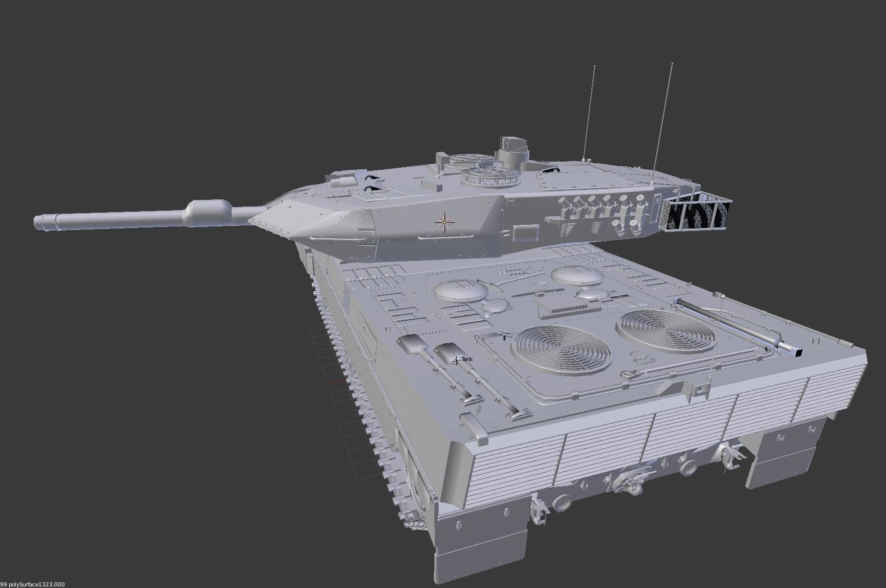 Leopard A2 Tank 3D model_4