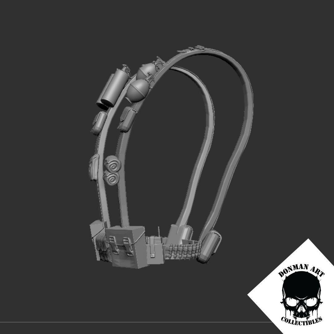 Street Warrior Vest for 6 inch Action Figures 3D print model_20