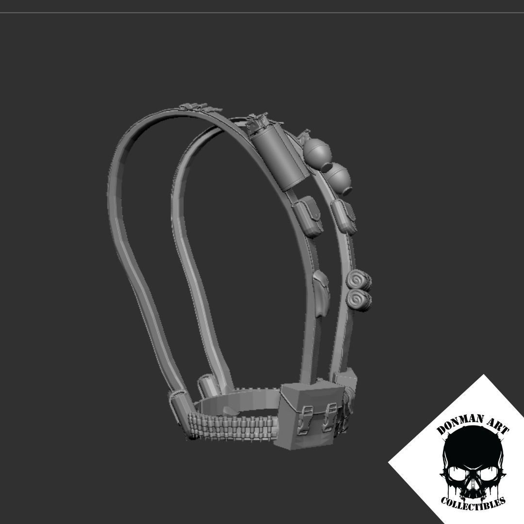 Street Warrior Vest for 6 inch Action Figures 3D print model_10