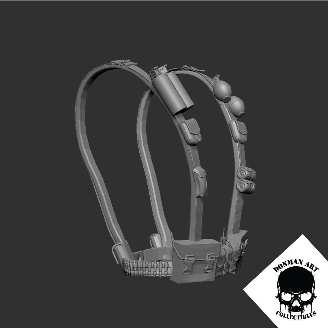 Street Warrior Vest for 6 inch Action Figures 3D print model_9