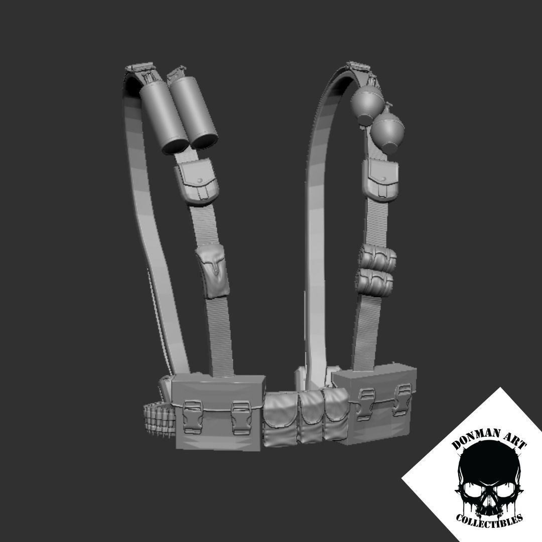 Street Warrior Vest for 6 inch Action Figures 3D print model_5