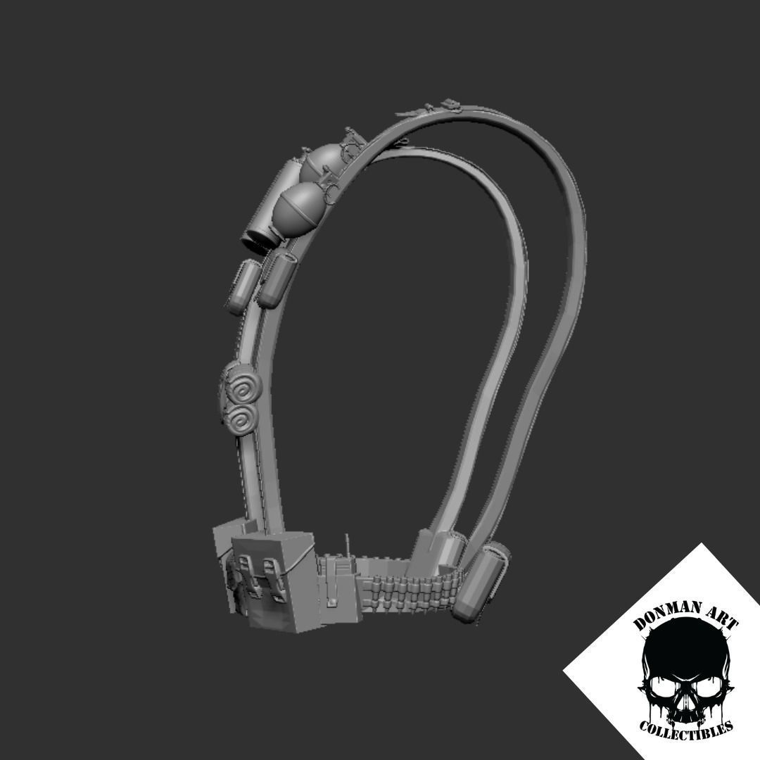 Street Warrior Vest for 6 inch Action Figures 3D print model_2