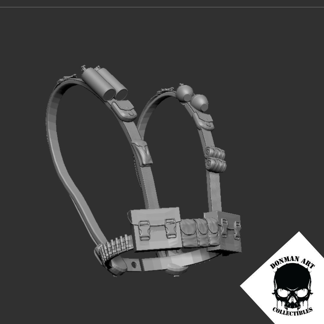 Street Warrior Vest for 6 inch Action Figures 3D print model_13