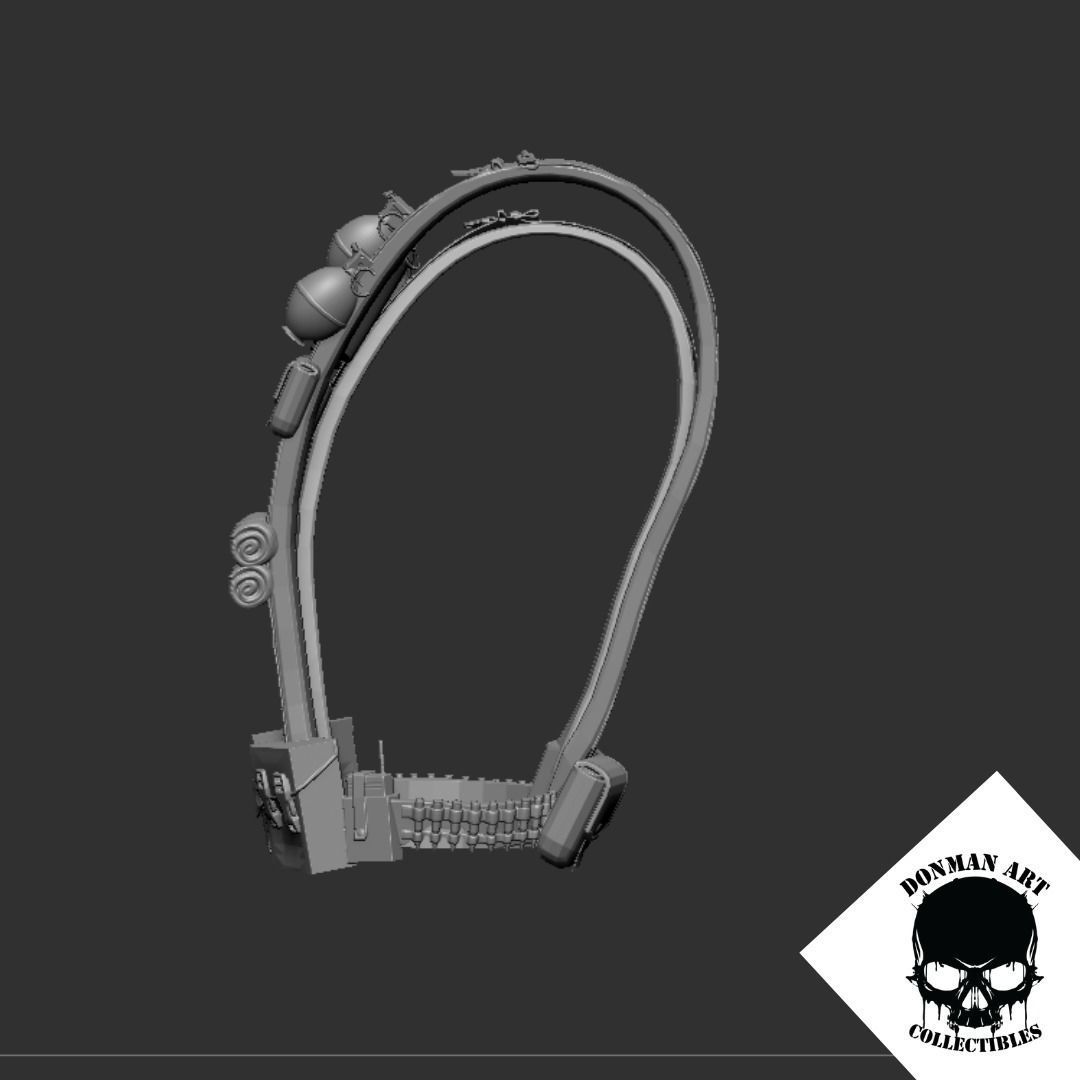 Street Warrior Vest for 6 inch Action Figures 3D print model_3