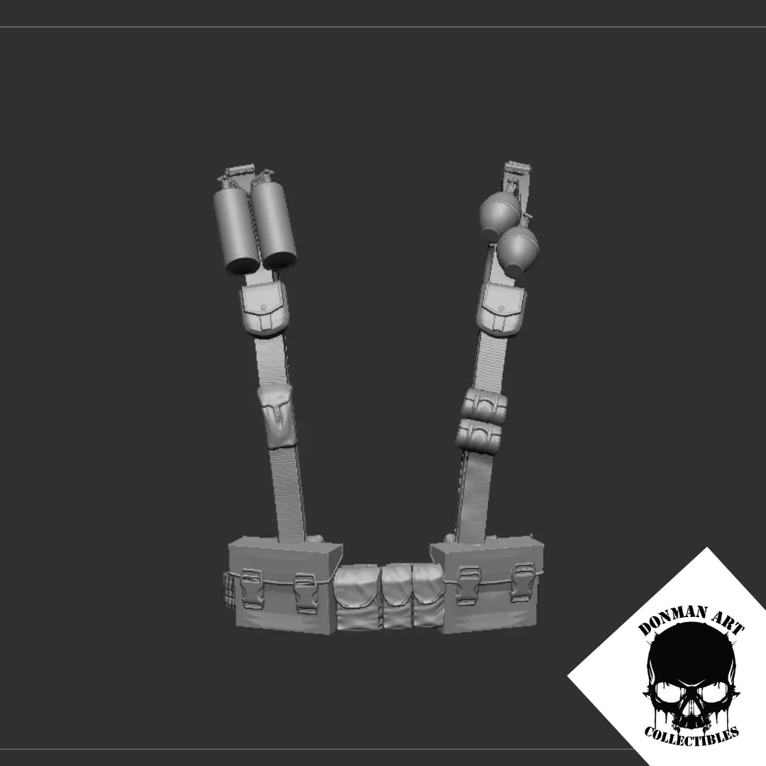 Street Warrior Vest for 6 inch Action Figures 3D print model_0