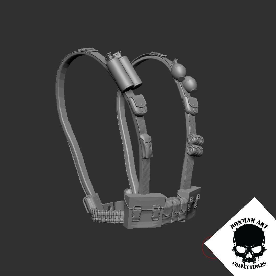 Street Warrior Vest for 6 inch Action Figures 3D print model_8