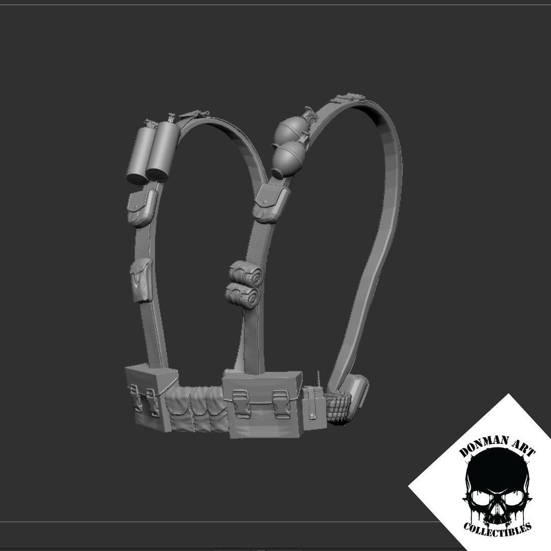 Street Warrior Vest for 6 inch Action Figures 3D print model_18