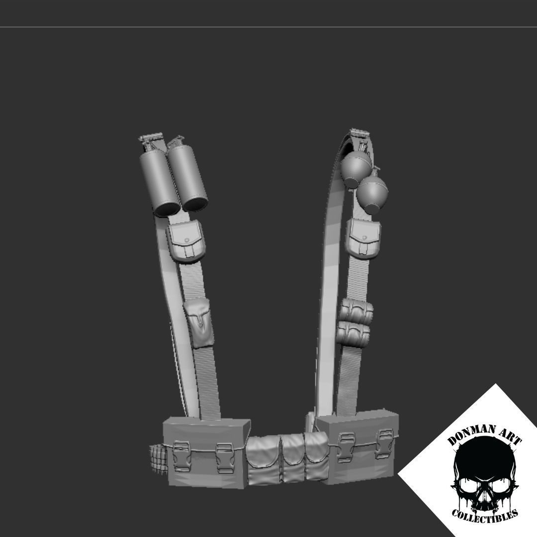 Street Warrior Vest for 6 inch Action Figures 3D print model_4