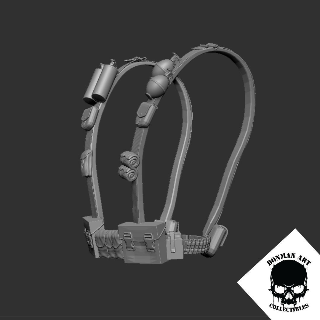 Street Warrior Vest for 6 inch Action Figures 3D print model_19