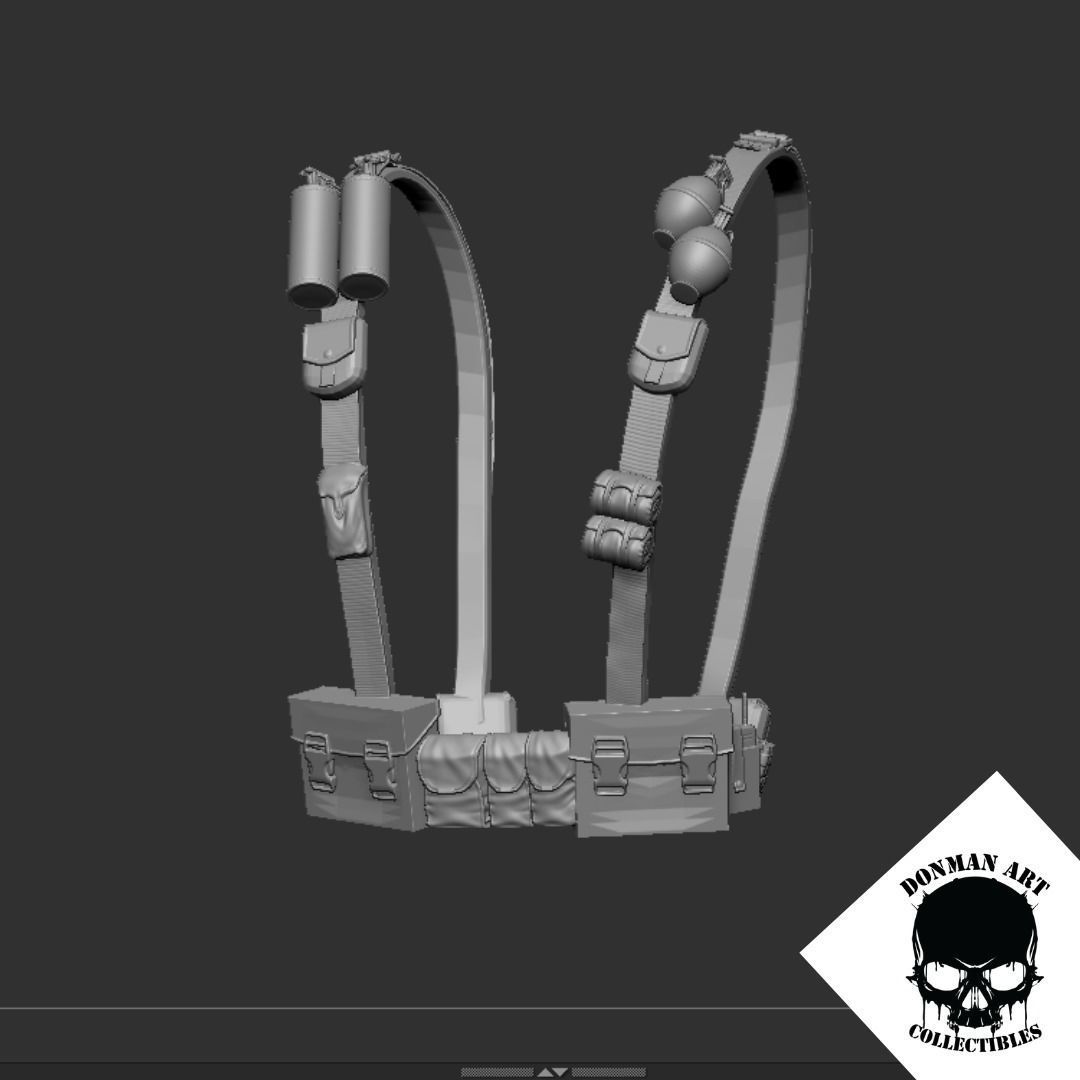 Street Warrior Vest for 6 inch Action Figures 3D print model_15