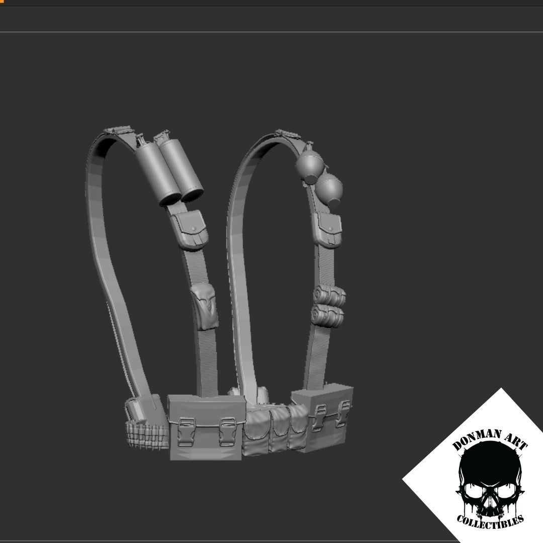 Street Warrior Vest for 6 inch Action Figures 3D print model_6