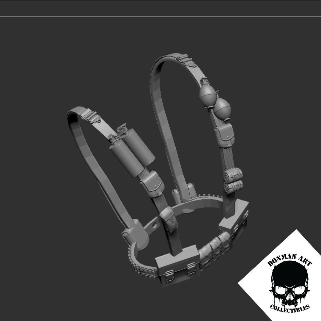 Street Warrior Vest for 6 inch Action Figures 3D print model_11