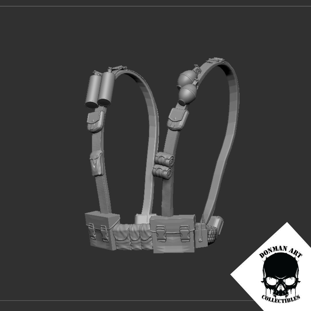 Street Warrior Vest for 6 inch Action Figures 3D print model_16