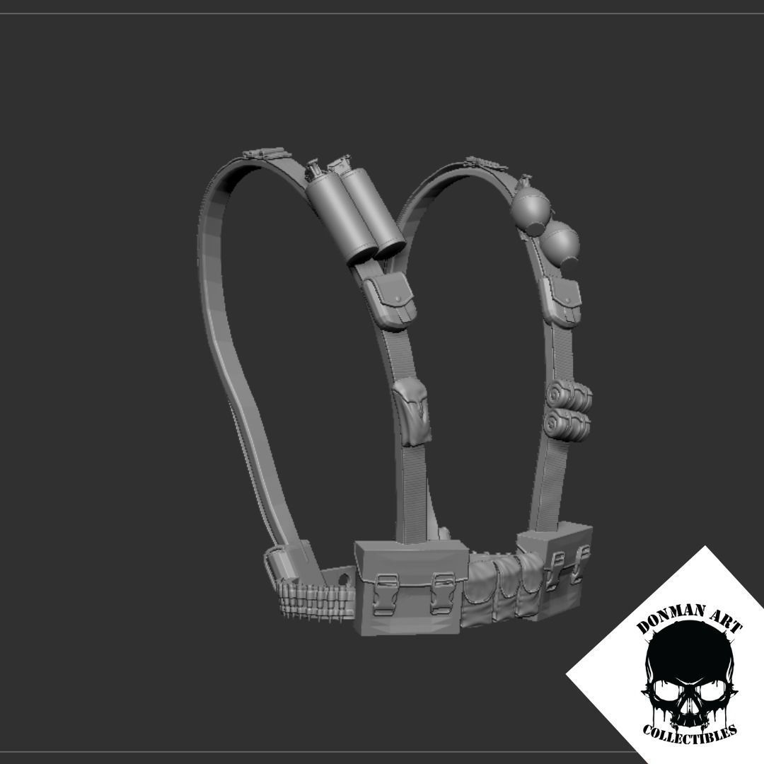 Street Warrior Vest for 6 inch Action Figures 3D print model_7