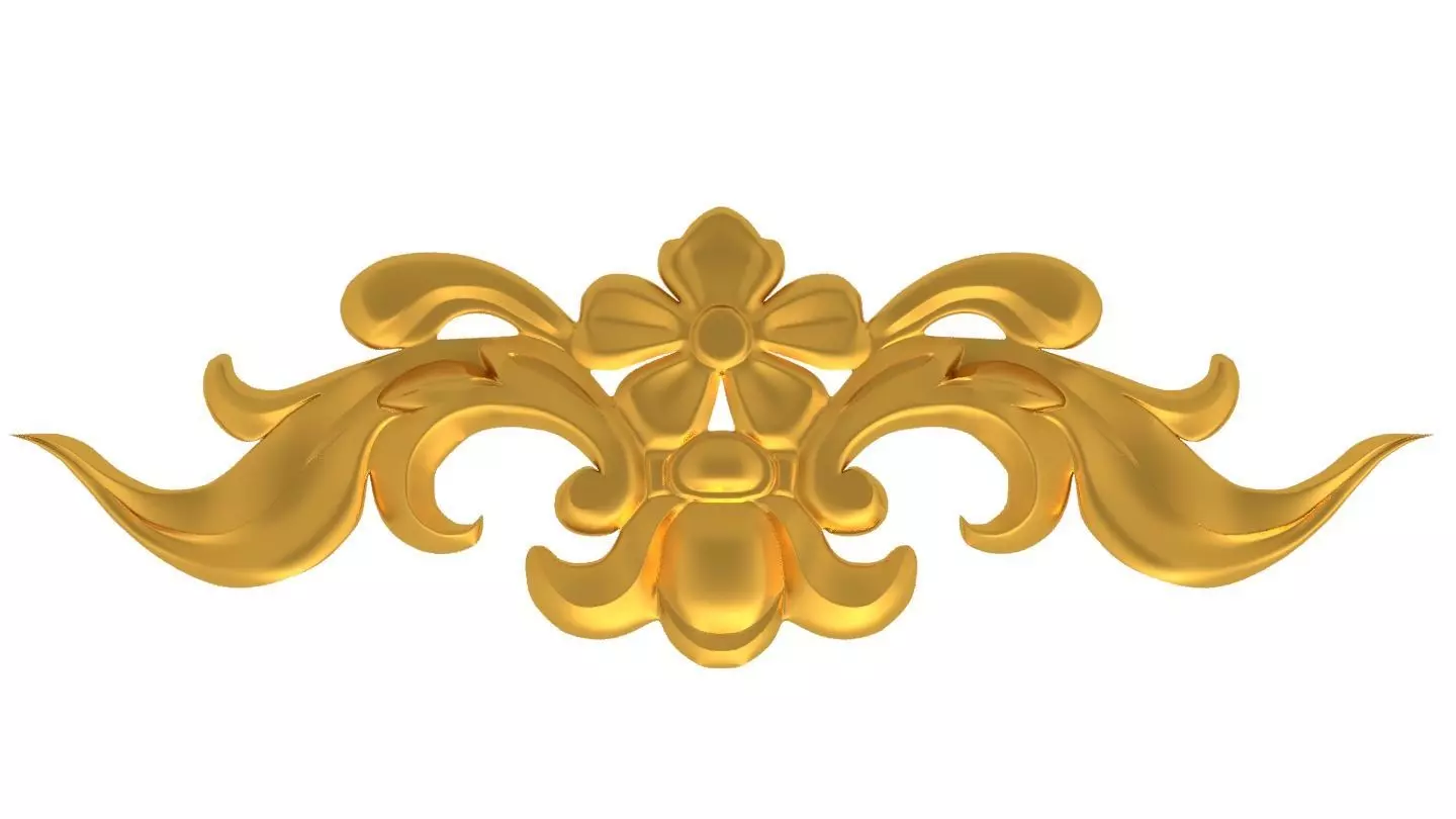 Baroque moldure deco 2 3D model