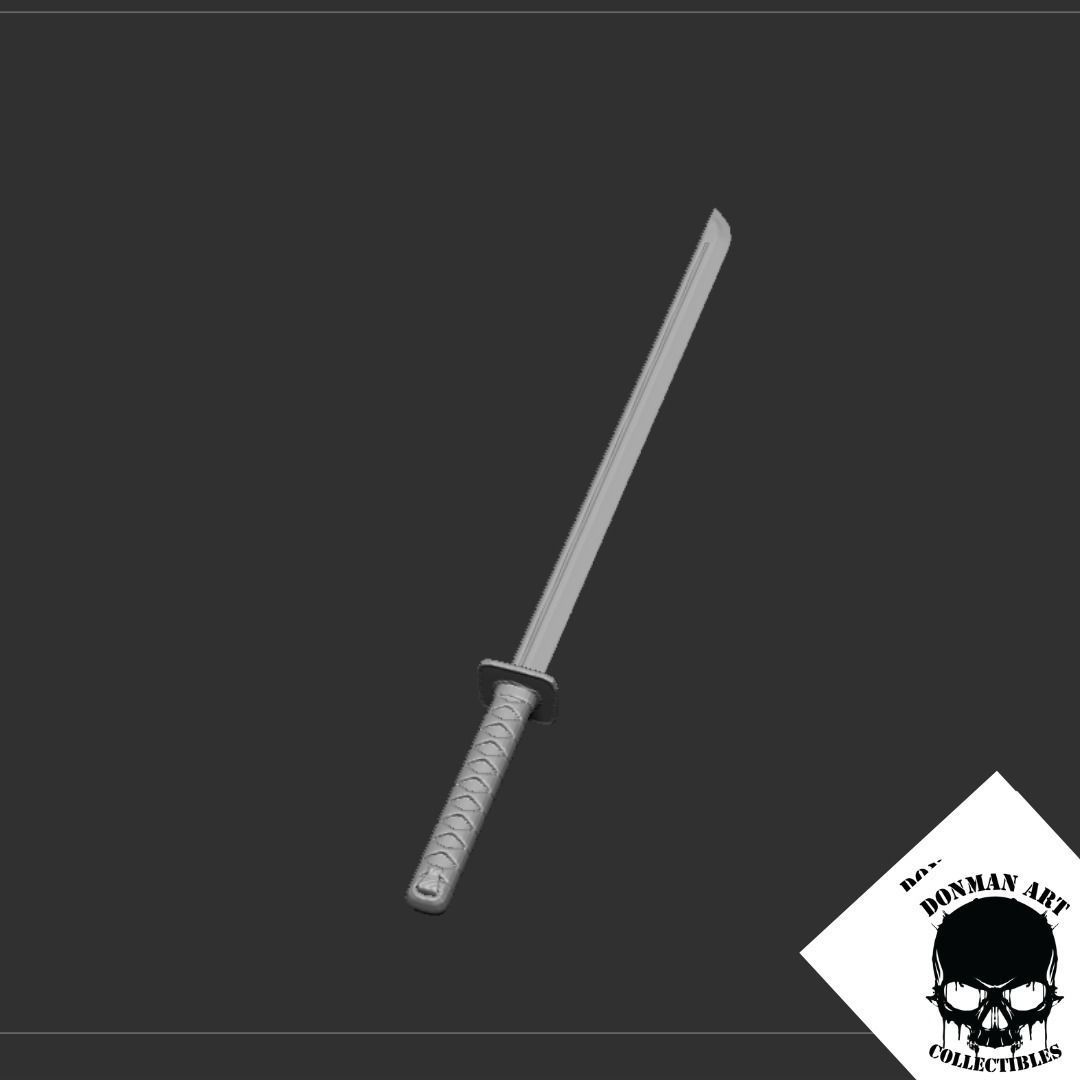 Katana for 6 inch action figures 3D print model_13