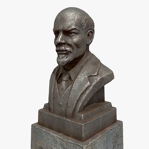 bust of Vladimir Lenin Low-poly 3D model
