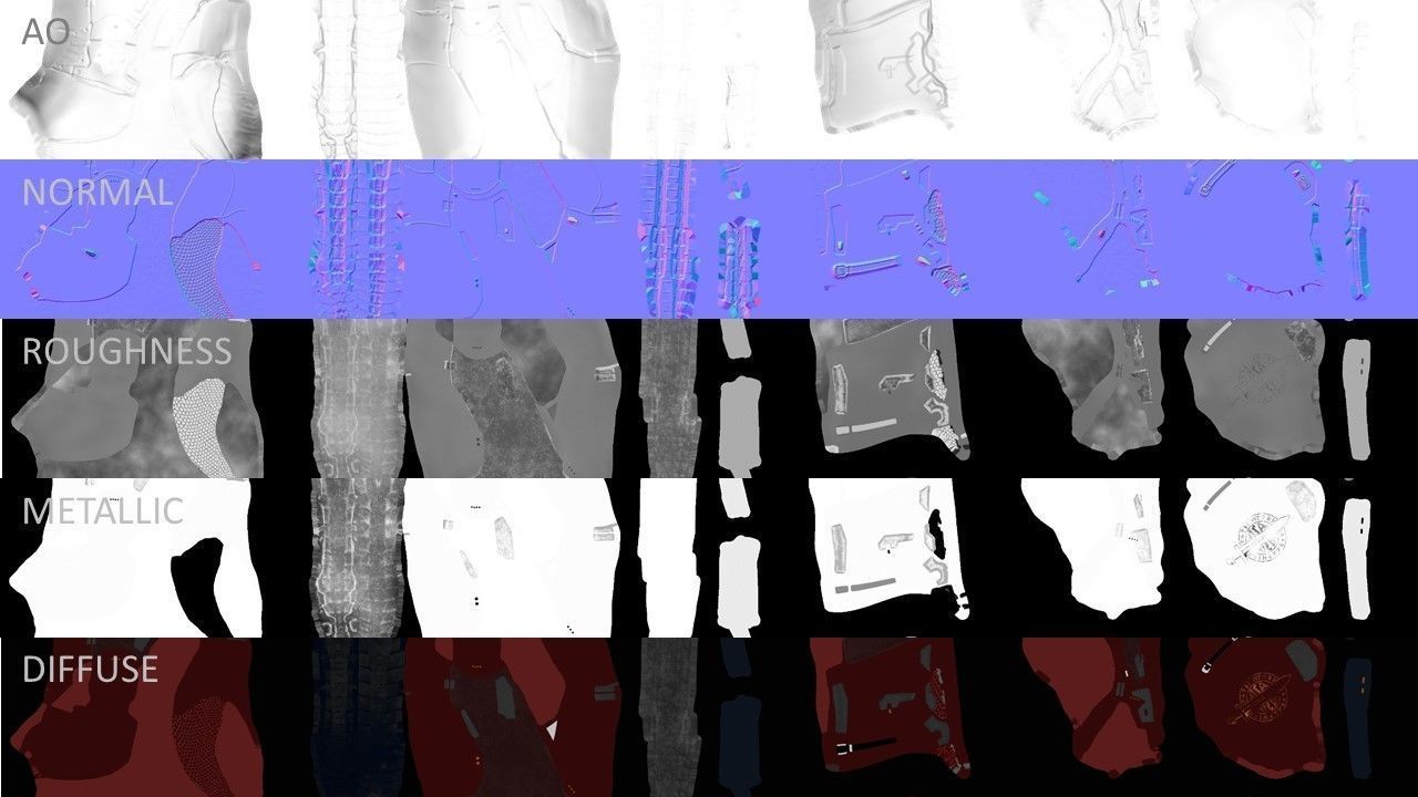 Cyborg Robot character - highpoly and lowpoly Low-poly 3D model_19