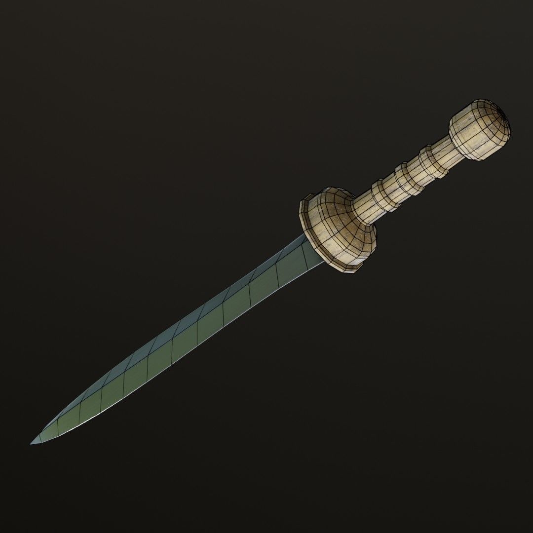 Gladiator Sword Low-poly 3D model_7