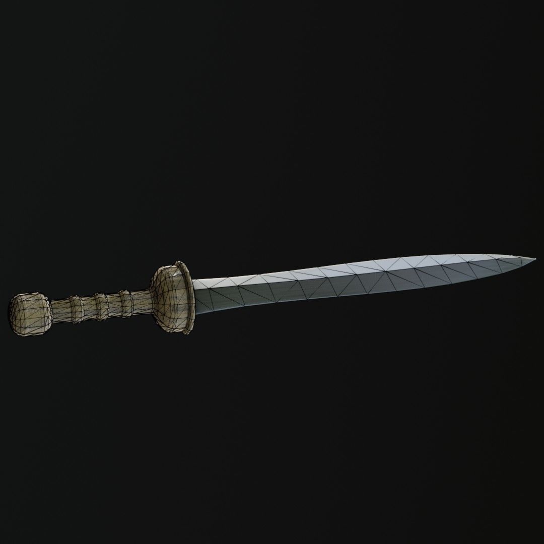 Gladiator Sword Low-poly 3D model_8