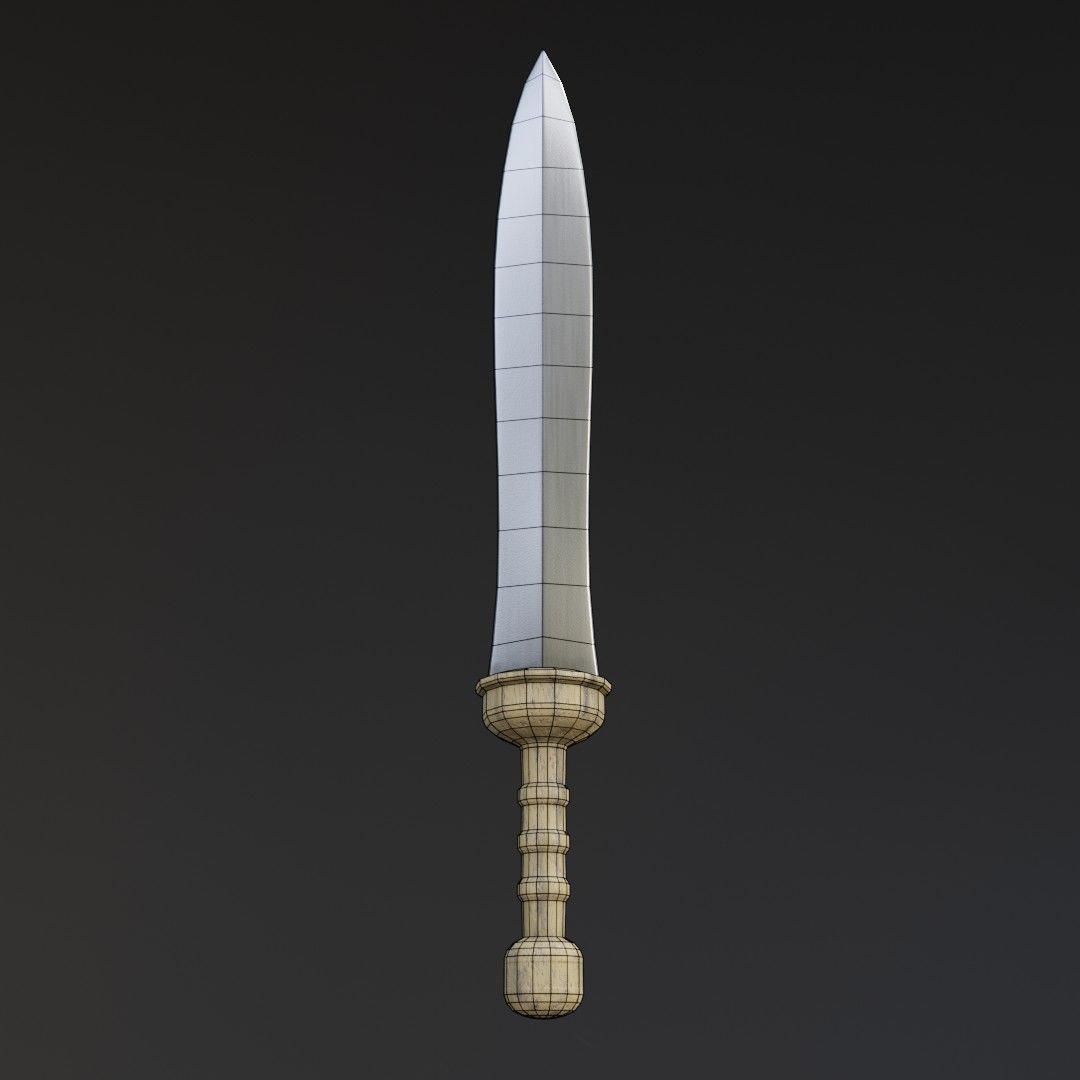 Gladiator Sword Low-poly 3D model_9