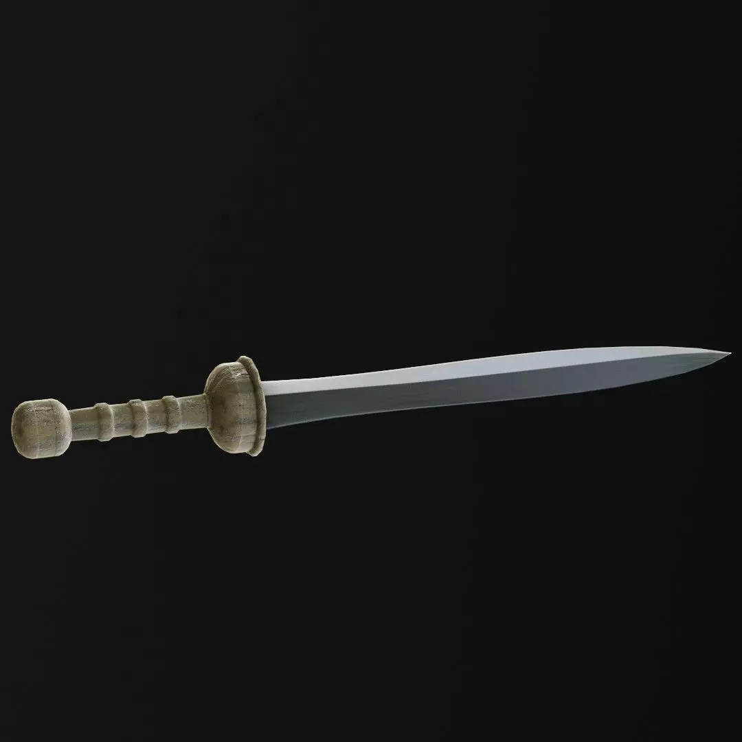 Gladiator Sword Low-poly 3D model_0